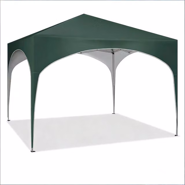 Gazebo da giardino con struttura metallica; copertura impermeabile e regolabile per esterno; verde 3×3 m