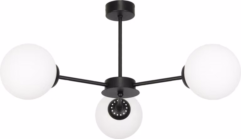 Lampada da soffitto con sfere di vetro nero VARADERA 14-832