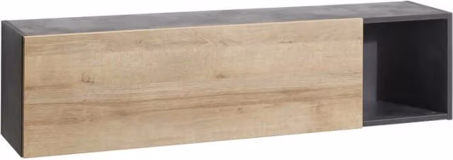 Pensile da cucina IPERBRIKO moderno in legno marrone con anta e vano aperto – 1