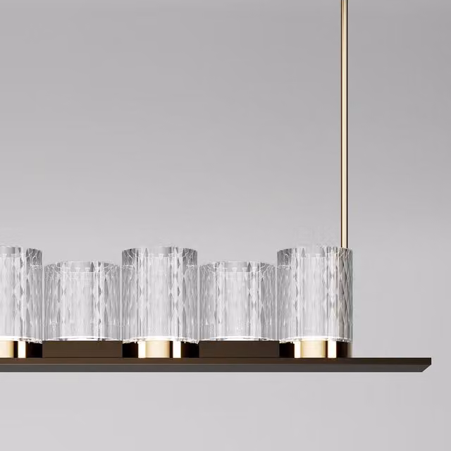 Lampada a sospensione Italamp Galatea in metallo e cristallo argento e trasparente con luce LED warm white