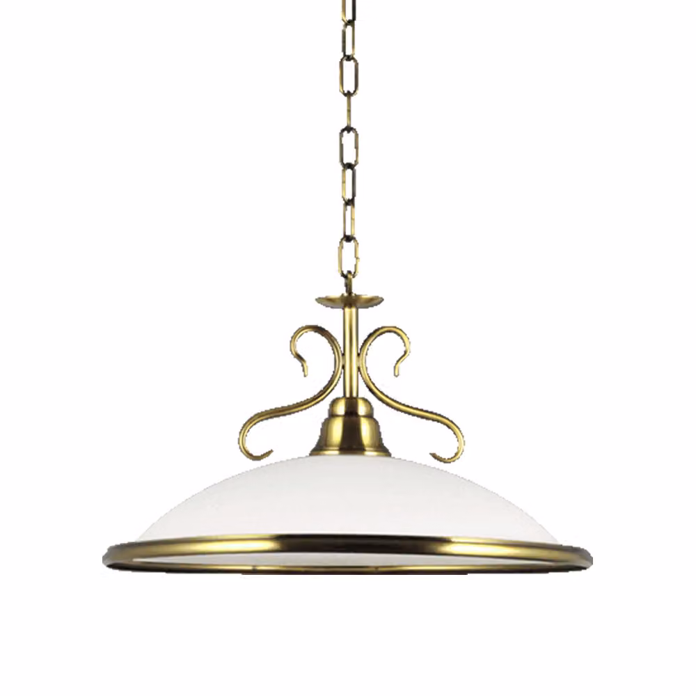 Lampada a sospensione VIOLA 1xE27/40W Ø40cm oro ottone/bianco dimmerabile