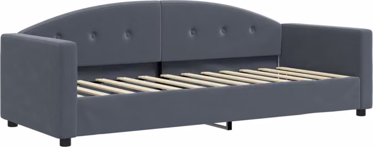 Letto da Giorno Grigio Scuro 80x200 cm in Velluto