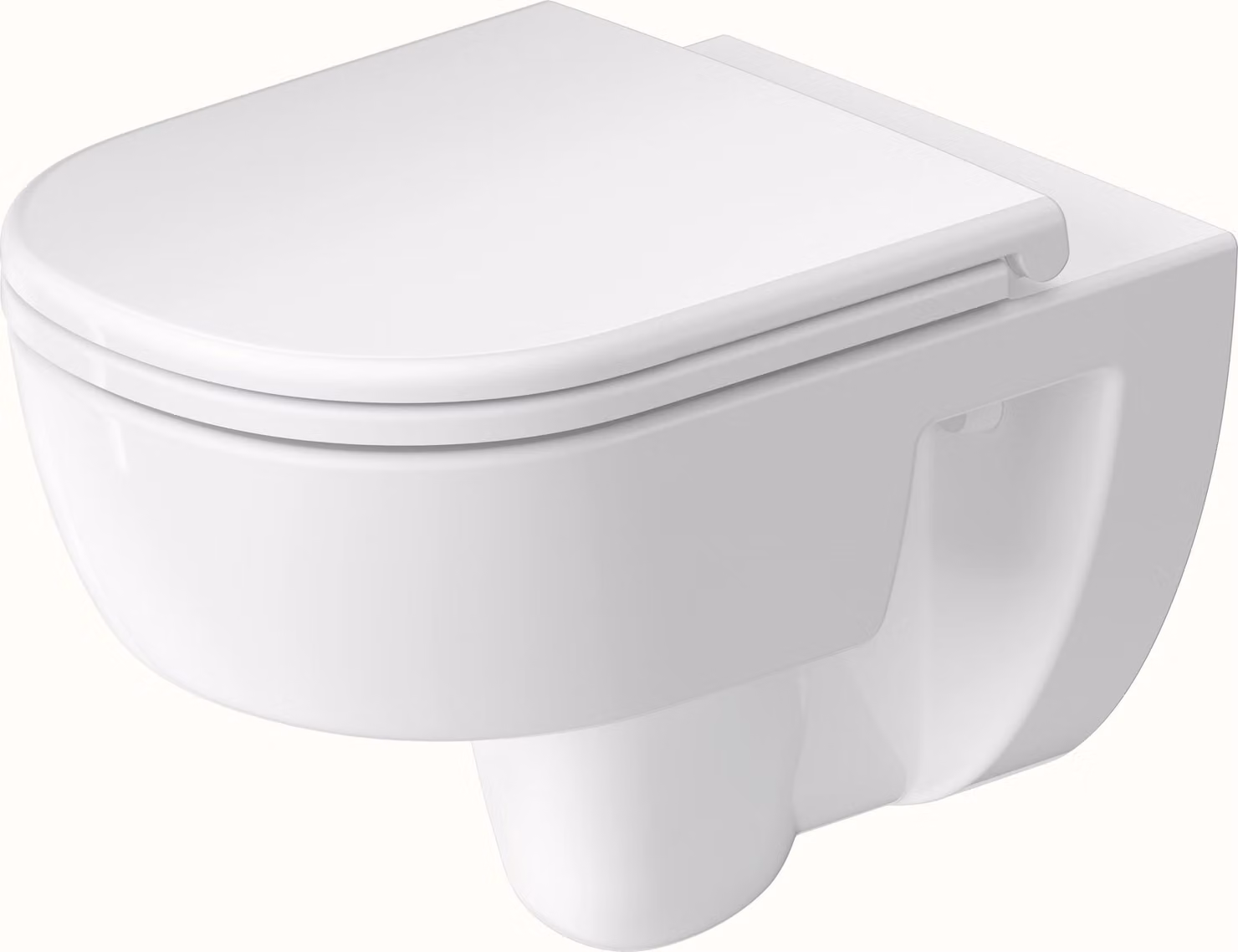 WC suspendu Duravit D-Code, avec charnières prémontées, à fond creux, rimless, 370x540x360mm, blanc brillant, 2513090021, 2513090021