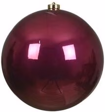 Pallina decorativa per albero di Natale Amicasa in polistirene rossa, diametro: 20 cm