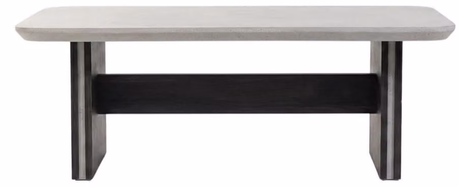 Tavolino bianco in stile industriale per interni moderni con struttura in legno