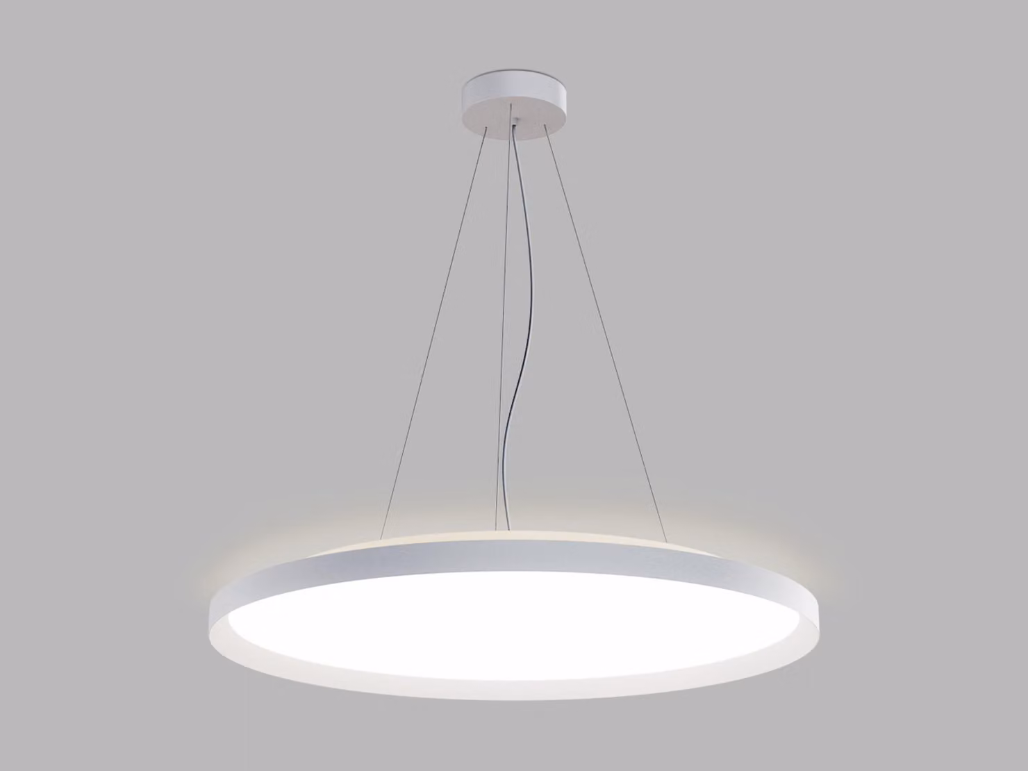 Apparecchio LED a sospensione MOON P/N-Z CRI90 aura dimmerabile, Variante: MOON P/N-Z, Ø 800 mm, 88 W, 6160 lm, bianco, 2CCT, DALI
