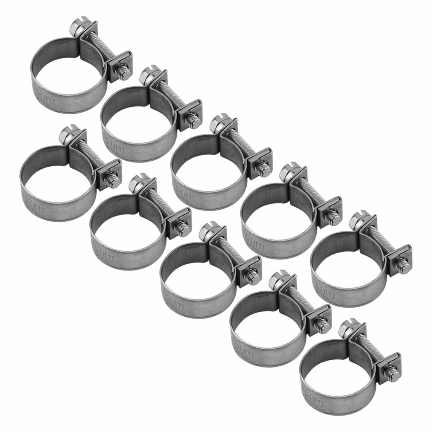 10pcs in acciaio inox Mini linea carburante tubo Hose Clamp Clip 6mm-20mm Dimensione opzionale