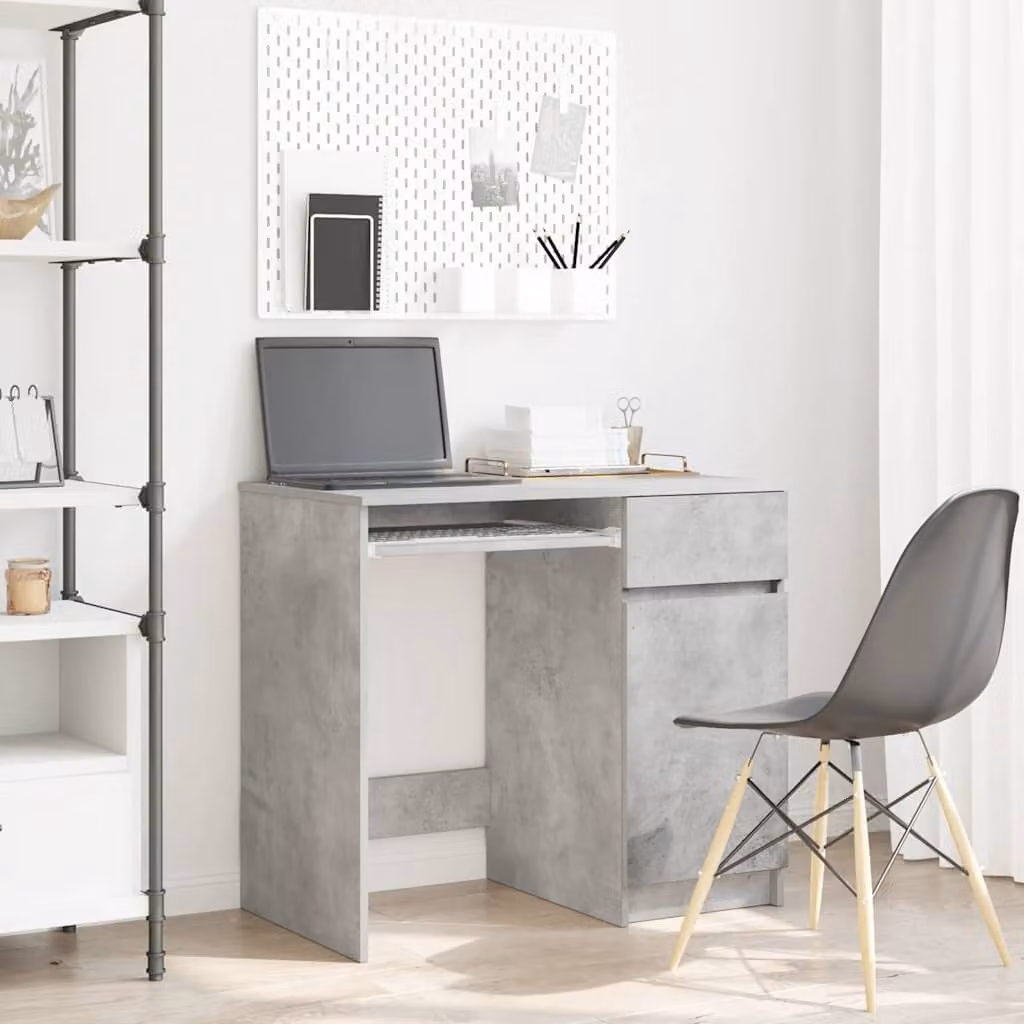 Maison Exclusive - Scrivania grigio cemento 86x49x76 cm Materiale ligneo