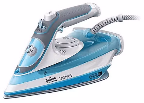 Ferro a vapore Braun SI5006BL blu con piastra in ceramica, potenza 2600 W e sistema anticalcare integrato