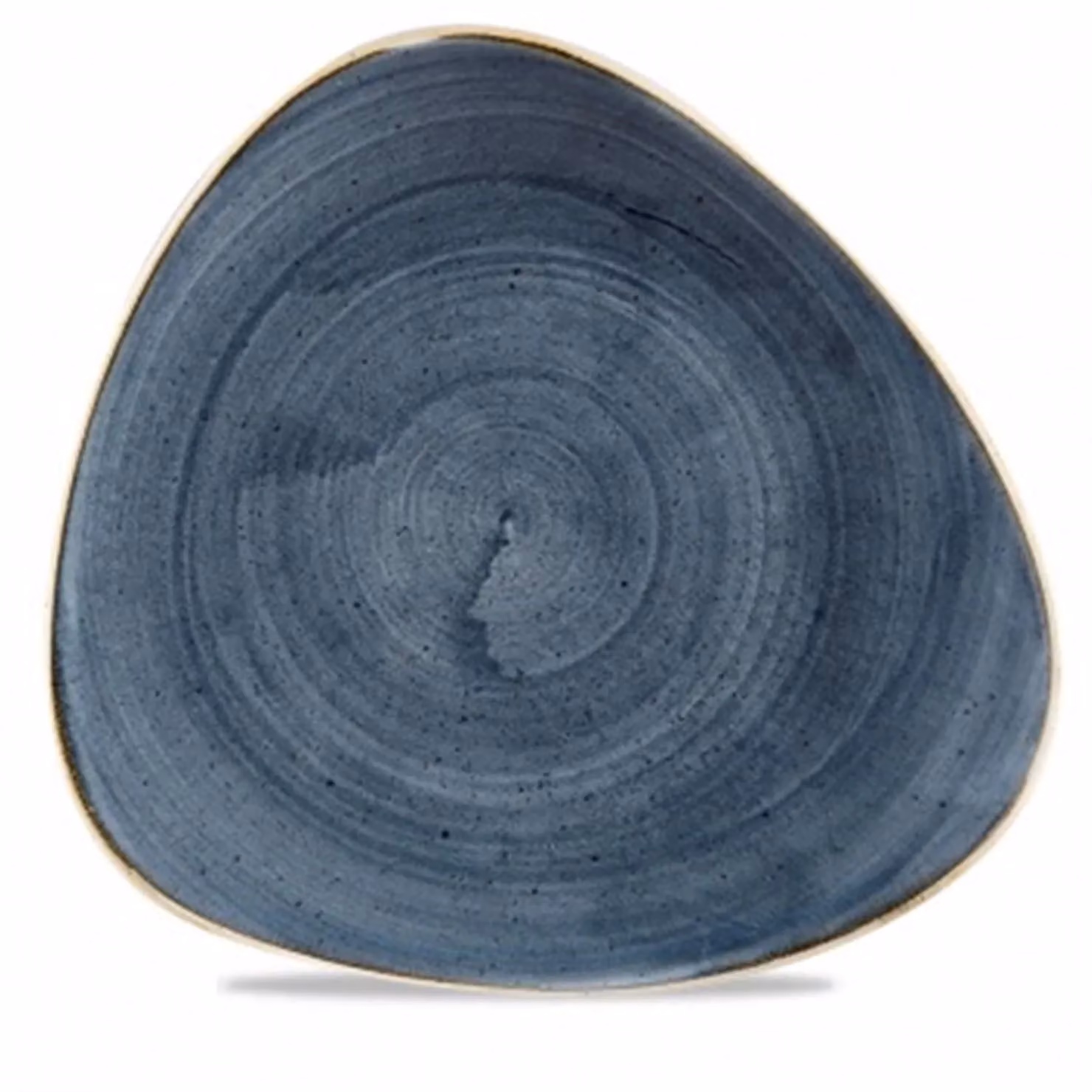 Piatto piano triangolare in porcellana mirtillo stone, diam. 31cm, 12 pezzi
