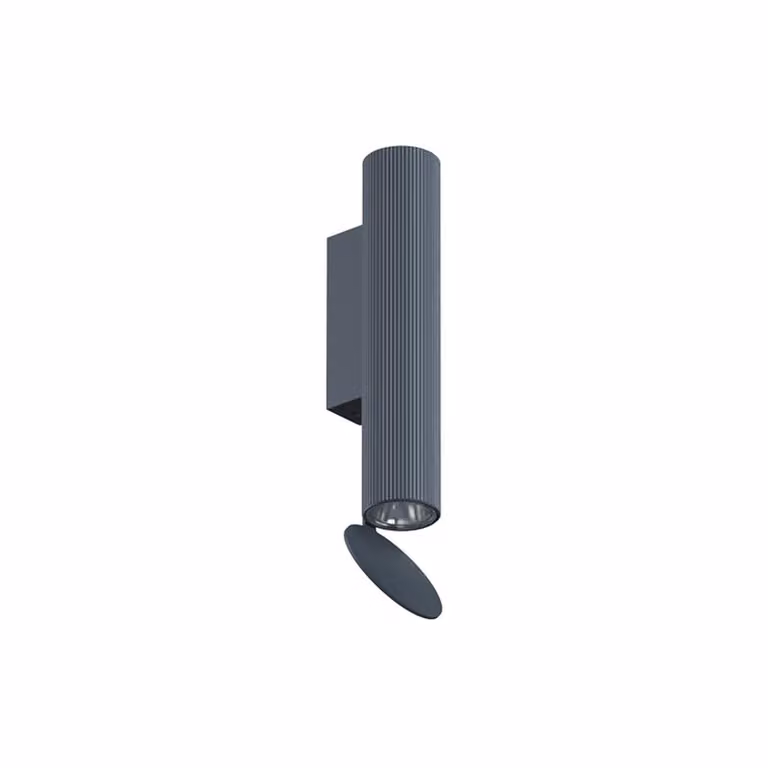 Flos - Flauta H225 Riga - Lampada da parete o soffitto - Acciaio Blu