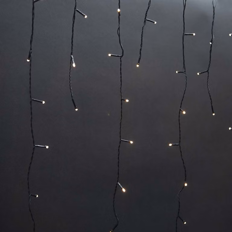 Nedis Ghiaccioli decorativi - 180 LED - Bianco caldo - 5,90 m - Effetti luce: 7 - Alimentazione di rete