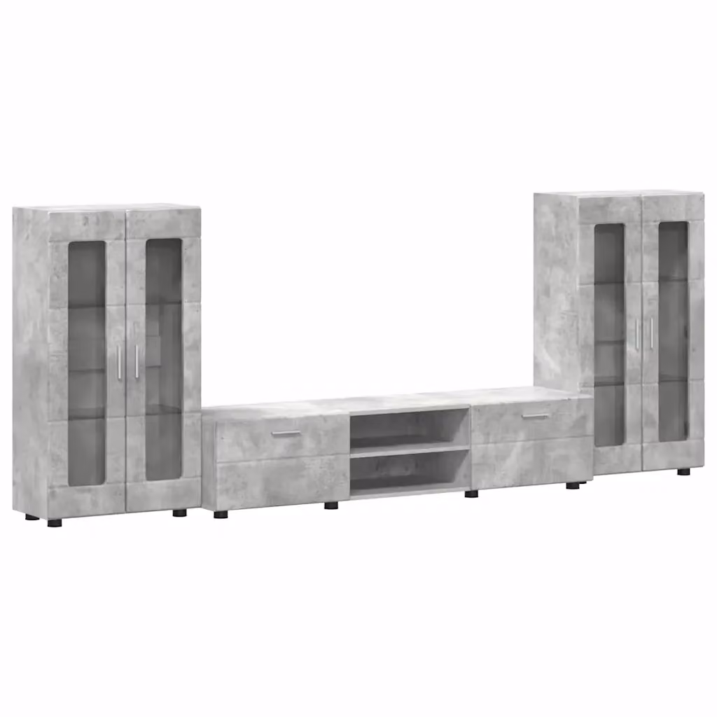 Set mobile TV moderno vidaXL FLORIN in 3 pezzi Grigio, L/P/H: 150 x 39 x 30 cm – 2