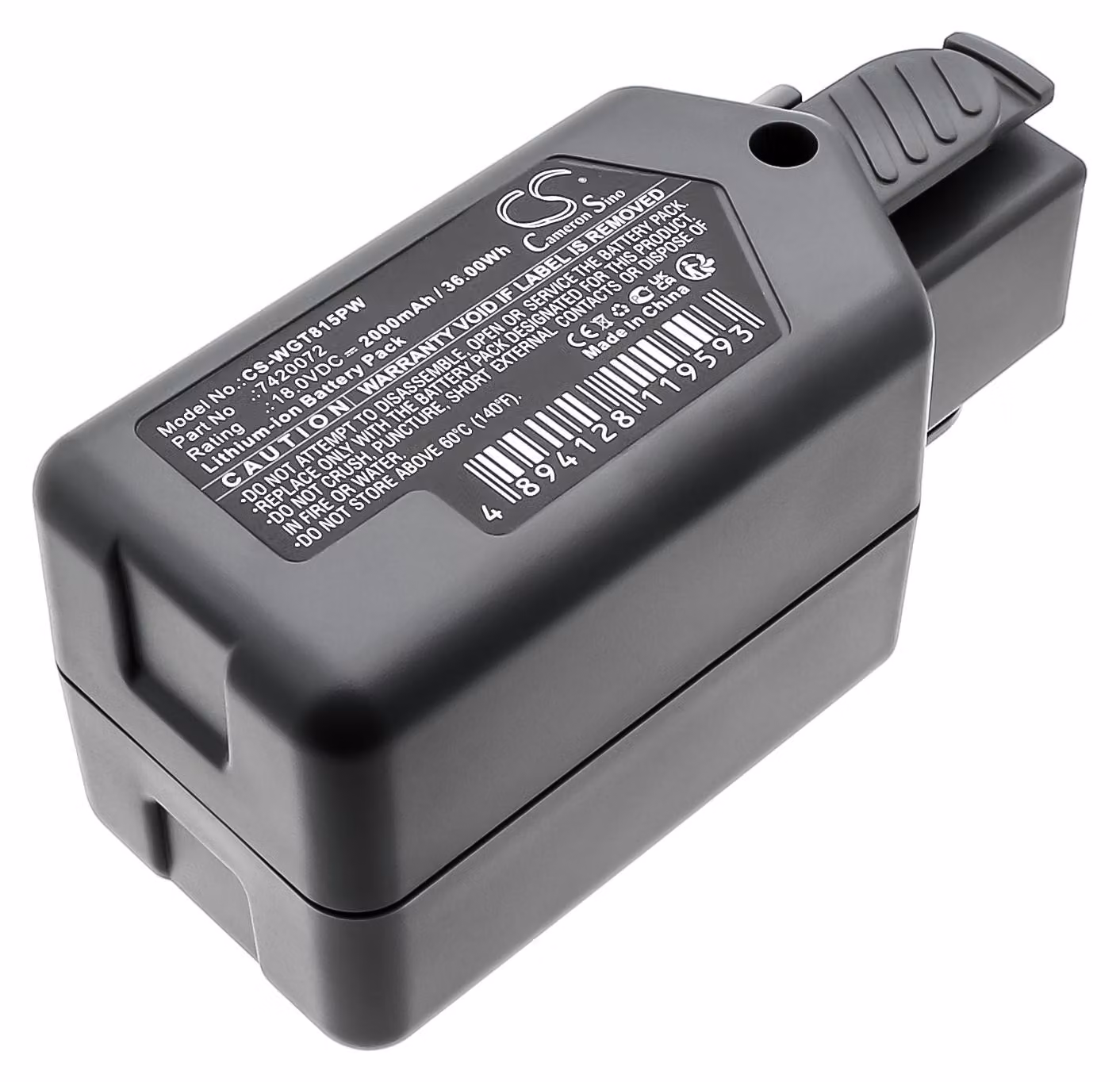 TECHTEK Batteria compatibile con [Wolf Garten] 7420096, GT815, Li-ion Power GTB 815 Trimmer, Power HSA sostituisce 7420072, per Li-ion Power Pack 3