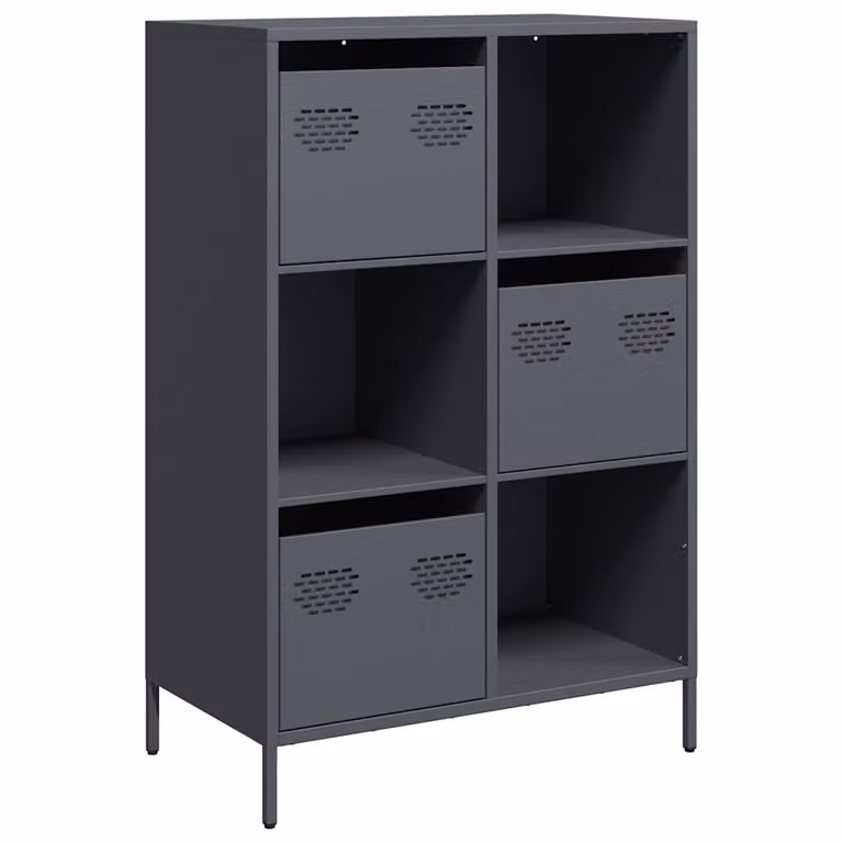 Credenza Antracite 68x39x103,5 cm Acciaio