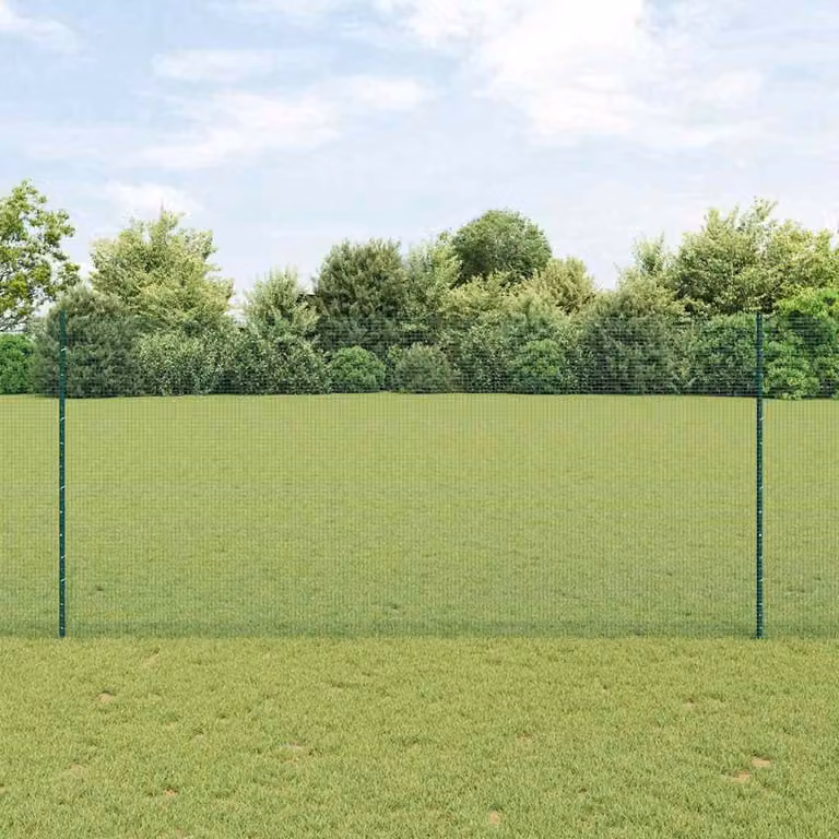 Maison Exclusive - Recinzione con Posto Verde 1,4 x 10 m Acciaio e PVC