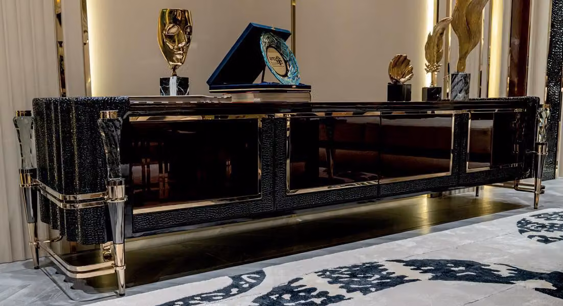 Sideboard Braun Möbel Modern Wohnzimmer Einfarbig Luxus Design Einrichtung Holz