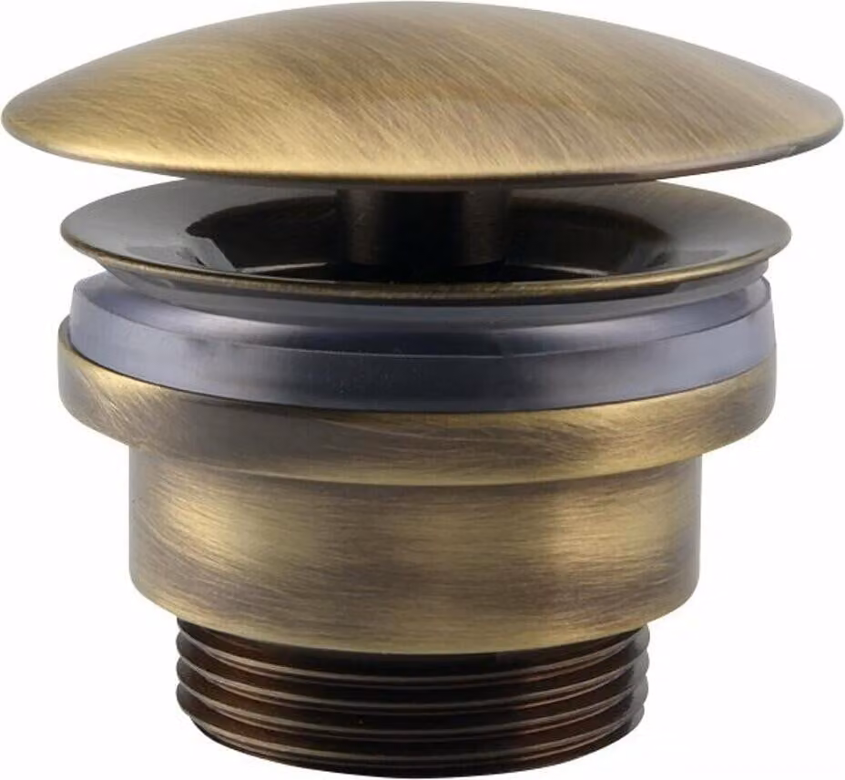 Raccordo di scarico non richiudibile 5/4", tappo grande, h. 5-55 mm, bronzo