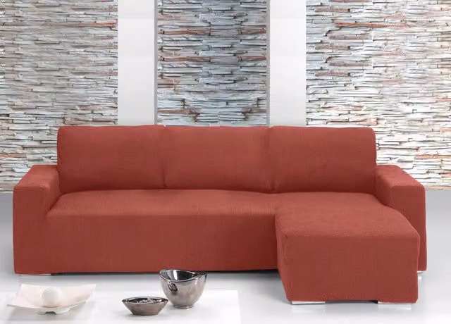 Copridivano con Penisola Chaise Longue Siena Mod Capri Colore Rosso Biancheriaweb – 1