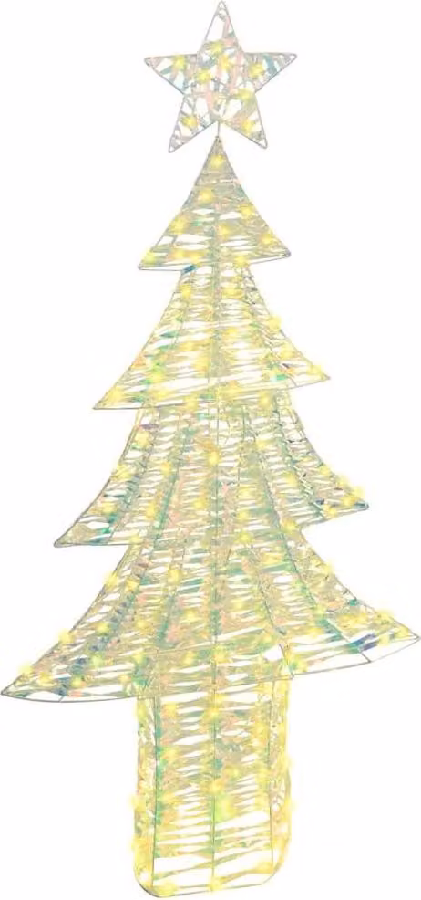 Albero di Natale con 240 LED Bianco caldo 181 cm PET