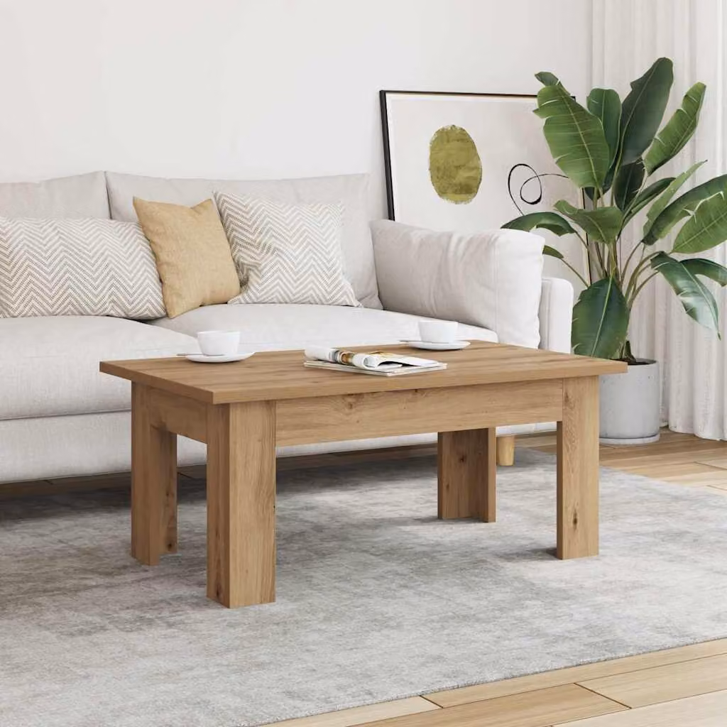 vidaXL Tavolino da Salotto Moderno in Legno Marrone L: 100 cm, P: 60 cm, H: 42 cm