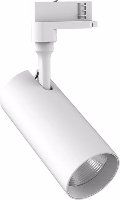 Proiettore a Binario Smile IDEAL LUX in Alluminio Bianco con LED da 20W e Luce Calda 3000K