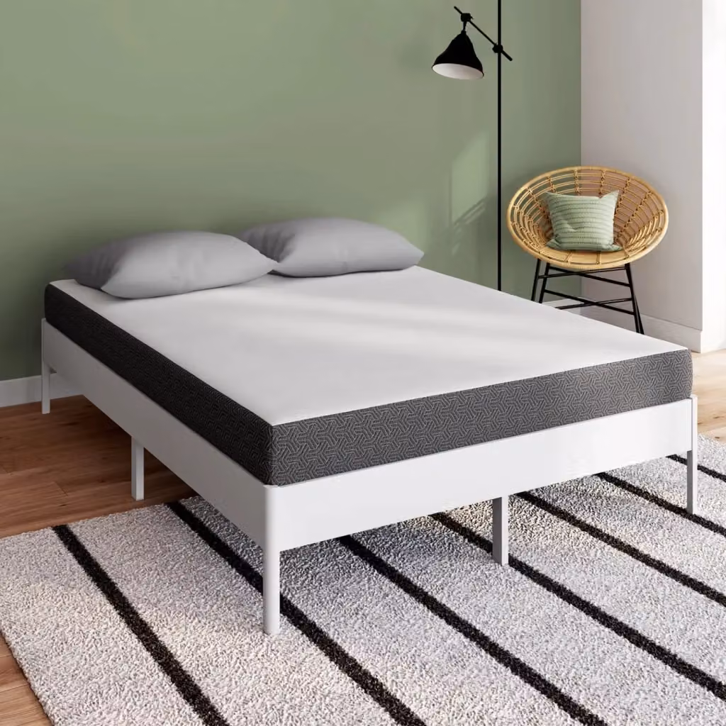 IDMarket Materasso STELLA in memory foam bianco e grigio, L/P: 140 x 190 cm, H: 16 cm – 2
