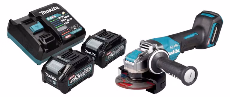 Makita GA 047 GM201 Smerigliatrice angolare a batteria 40 V max. 125 mm X-LOCK Brushless + 2x batteria ricaricabile 4,0 Ah + caricabatterie