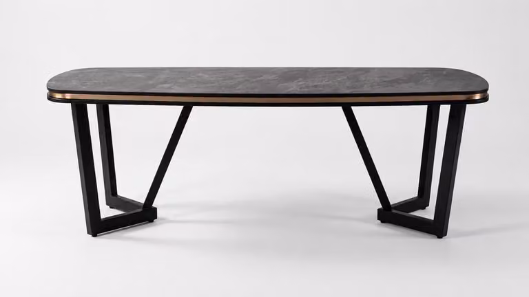 Tavolo con porta scorrevole, grande, spazioso, elegante, nero, stile moderno, nuovo