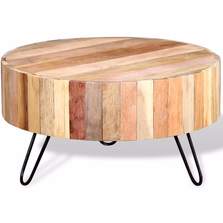 The Living Store Tavolino in legno massiccio antico