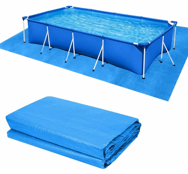 Elzusha - Piscina rettangolare con telo di fondo - Telo protettivo impermeabile per piscine esterne