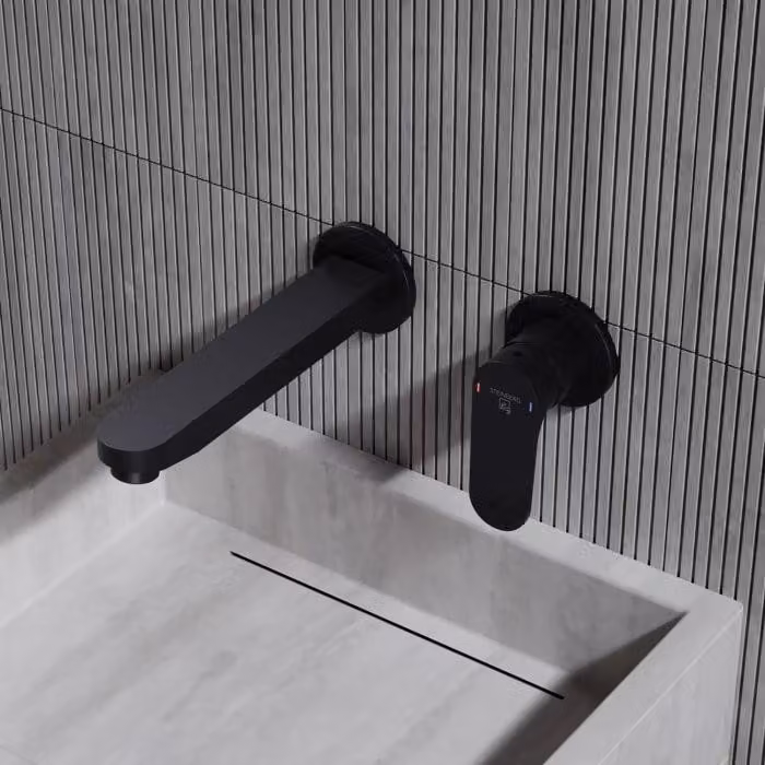 Miscelatore monocomando da parete per lavabo, serie Steinberg 343, con rivestimento colorato