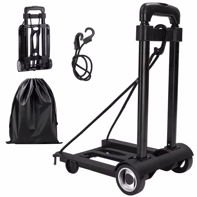 Carrello pieghevole, capacità 50 kg, compatto, con ruote, carrello di trasporto mini