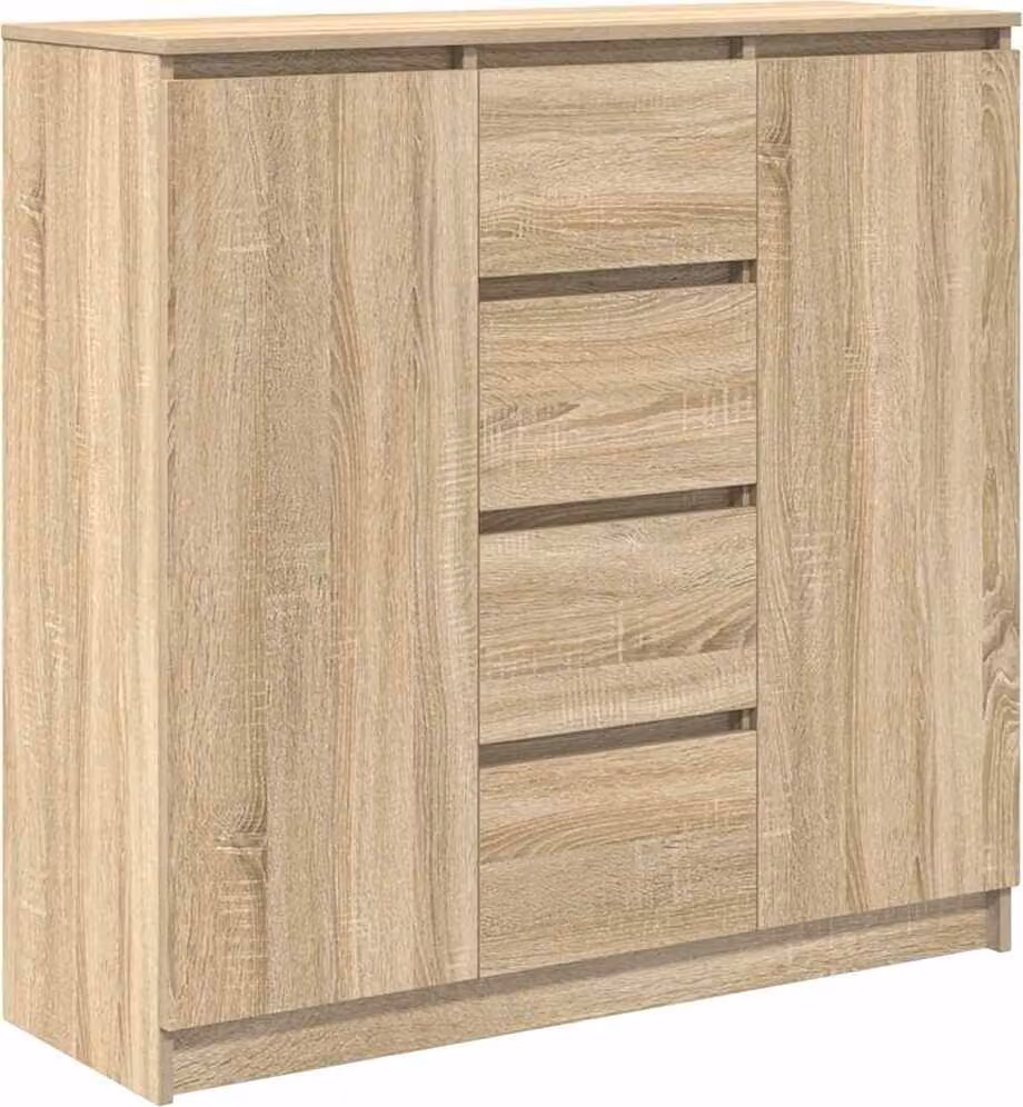 Credenza con Cassetti Rovere Sonoma 100,5x35x98,5 cm Truciolato