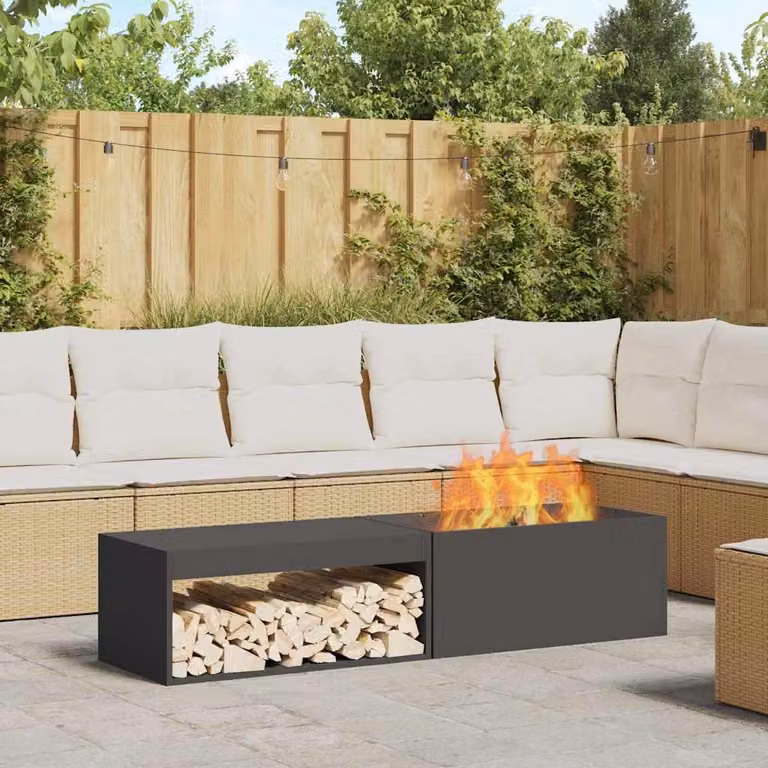 Braciere - Camino da giardino - Camino esterno - Cesto per il fuoco - Griglia per il fuoco - Acciaio laminato a freddo - Rivestimento a polvere resistente agli agenti atmosferici