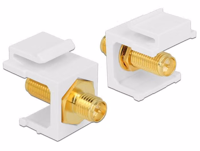 Keystone Modul RP-SMA Buchse > RP-SMA Buchse weiß