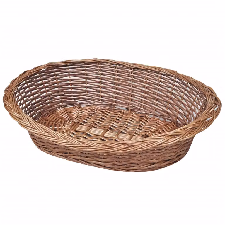 The Living Store Cestino per cani in vimini naturale 70 cm