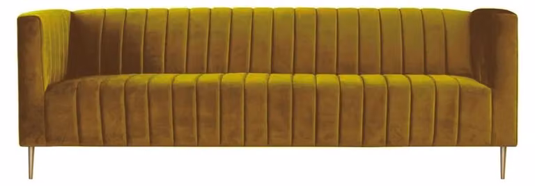 Dreisitzer Braun Italienische Möbel Sofa Stoff Wohnzimmer Couchen Polster Sofas