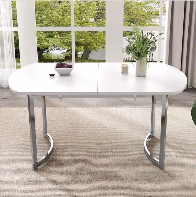Tavolo da pranzo allungabile 140/180 x 80 cm in MDF bianco