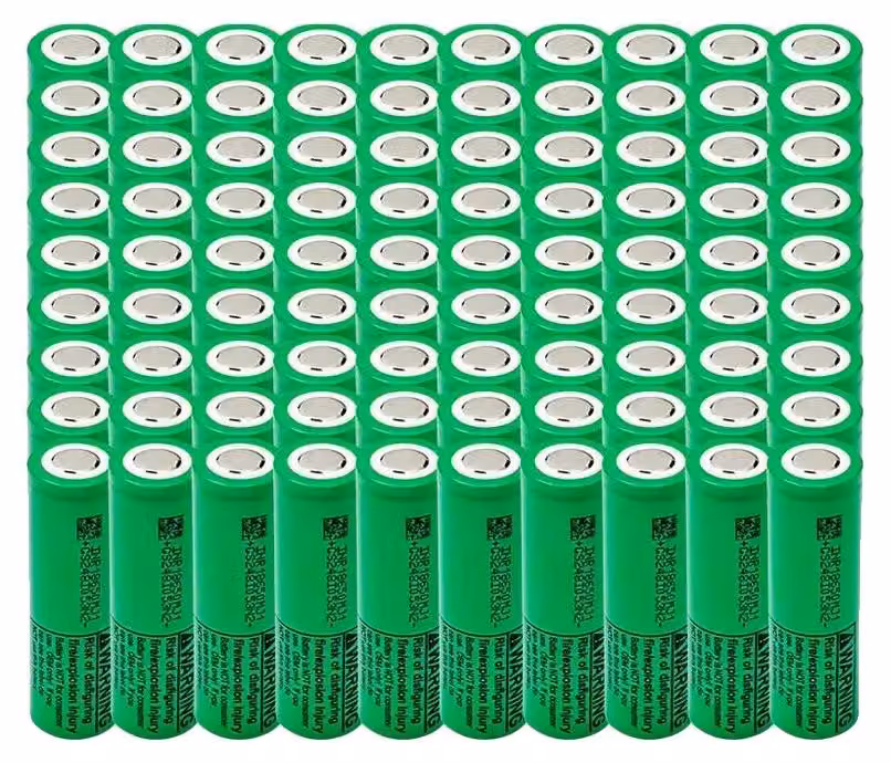 Batteria ricaricabile al litio, capacità 3500mAh, potenza 25A, confezione da 90 pezzi, 3,7 V