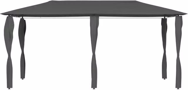 Gazebo con Montanti Rivestiti 2,98x5,3x2,59m Antracite 160 g/m² 313619