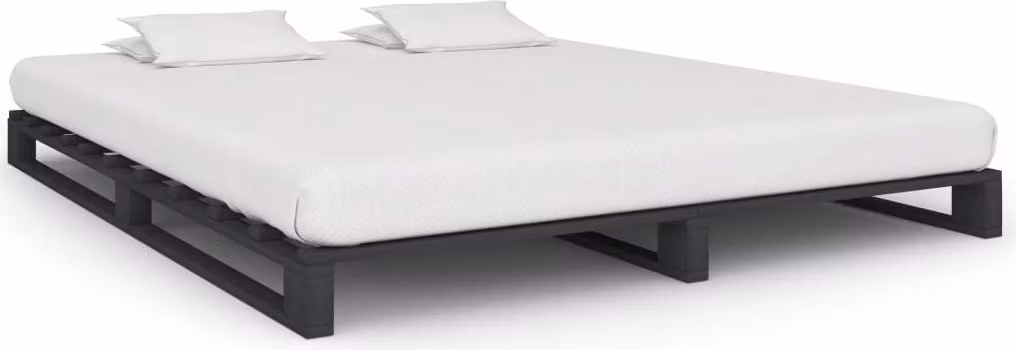 vidaXL Letto pallet grigio in pino massiccio 180×200 cm - Struttura letto - Cornici letto - Struttura letto - Letto