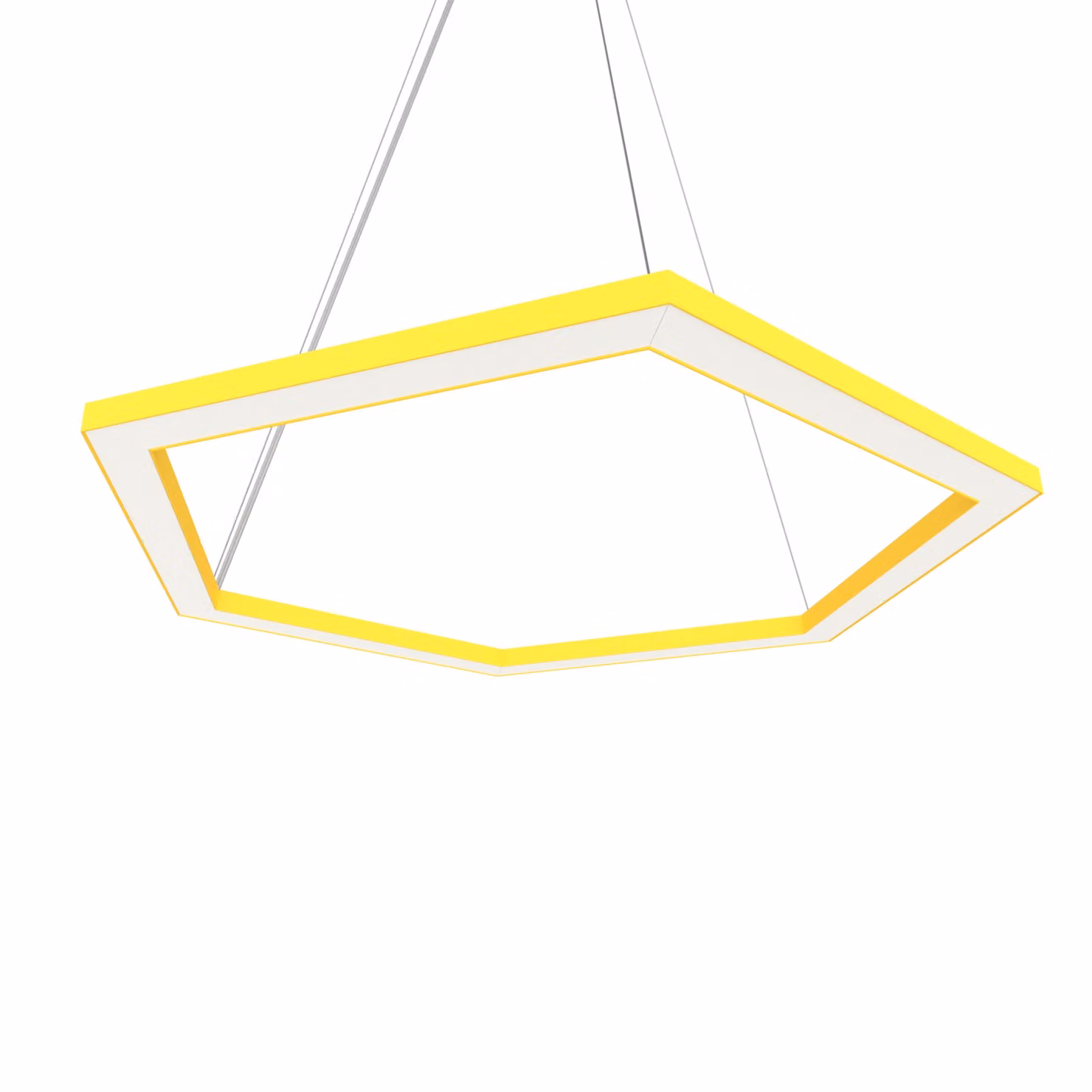 Lampada A Sospensione Esagono D60 Monocolore Opaca