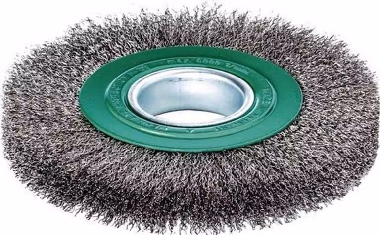 Spazzola rotonda D.100mm spessore del filo 0,30mm VA crimpato 20-22mm 8000min-¹ 1 LESSMANN 323362