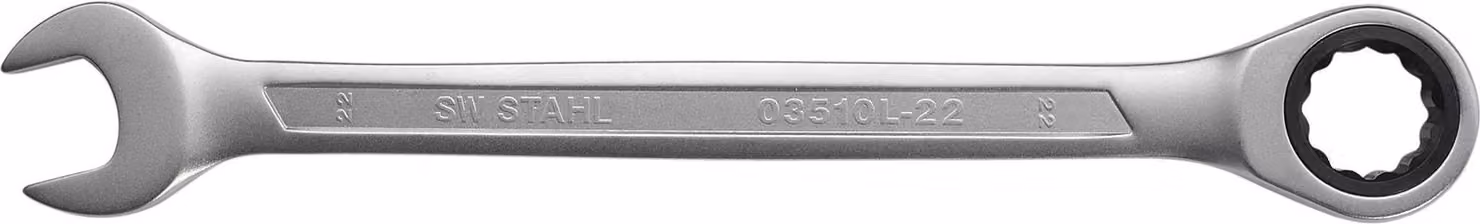 SW-Stahl 03510L-22 Chiave a cricchetto ad anello 22 mm I a denti fini con 72 denti I Chiave aperta con cricchetto ad anello I Chiave aperta a cricchetto ad anello I Chiave aperta ad anello