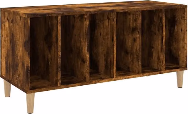 Mobile Porta Dischi in Legno Multistrato Rovere Fumo L: 100 cm, P: 38 cm, H: 48 cm CFW4906337 – 1