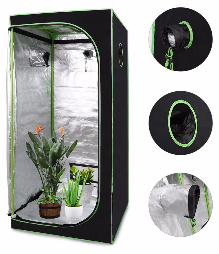 Ikodm Growbox 80x80x180 cm: tenda di coltivazione professionale, ideale per pomodori, insalate ed erbe aromatiche