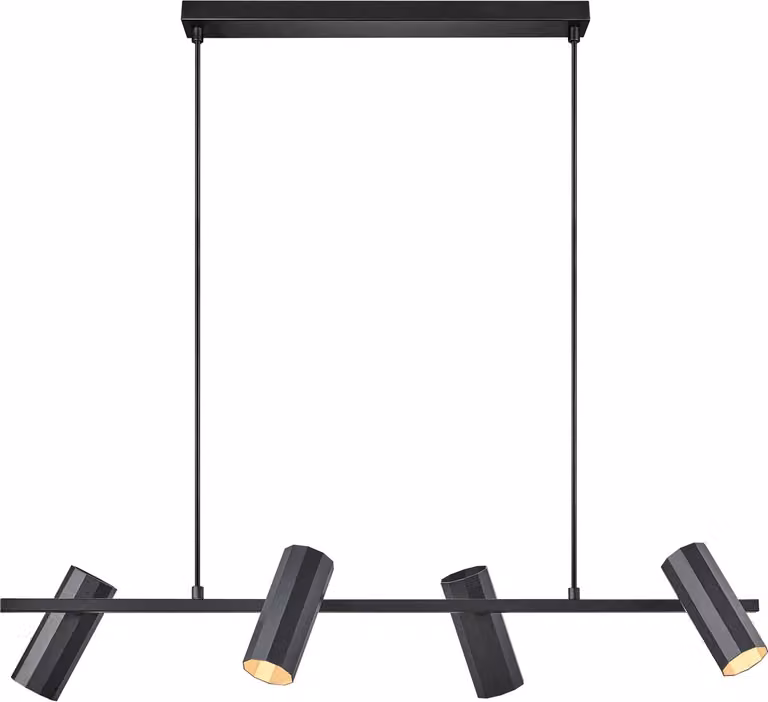 NORDLUX Alanis lampadario a sospensione LED, Variante: Ø 60 x 150 mm, 900 mm, 15 W, GU10, nero