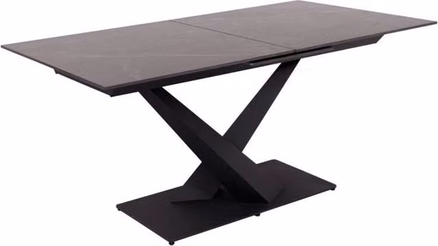 Tavolo allungabile Oliver Casa Collection con piano in ceramica nero marmo L: 160-200 cm, P: 90 cm, H: 75 cm