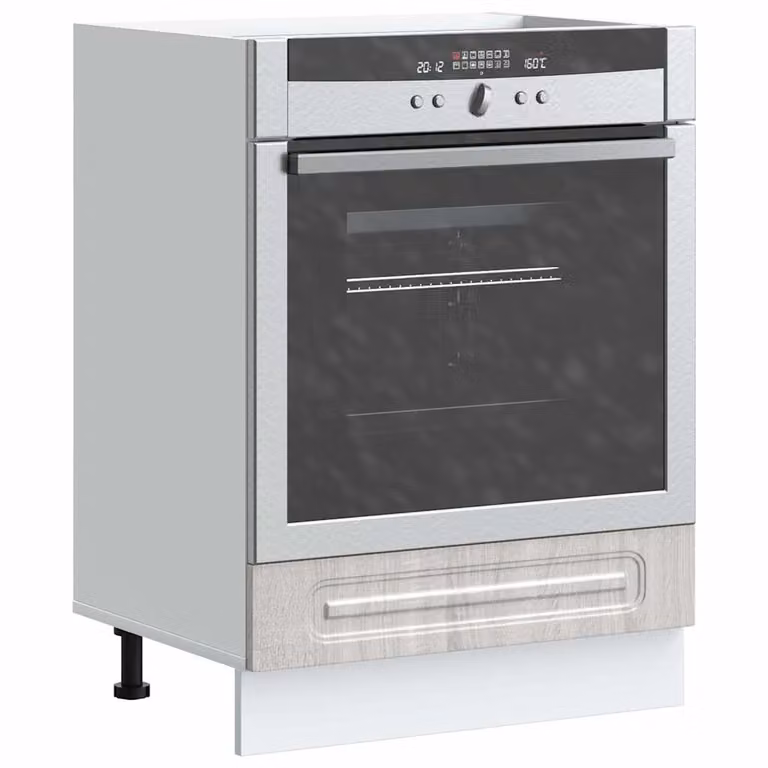 Armadio per forno da incasso vidaXL Kalmar Grigio Sonoma in legno e MDF L/P/H: 60,0 x 46,0 x 81,5 cm